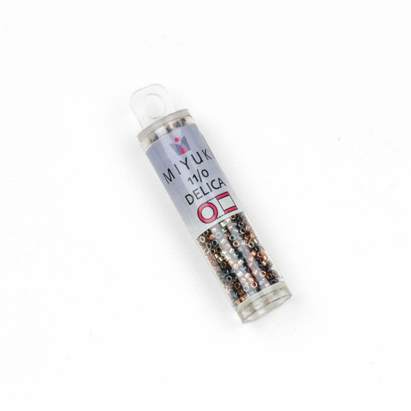  Miyuki 11/0 Bright Copper Mix Delica Seed Beads - #MIX9063, 7 gram tube 