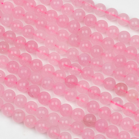 rose quartz 8mm round beads