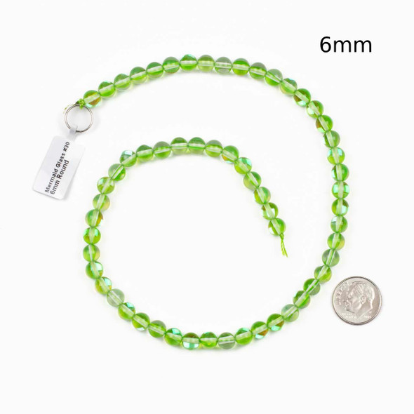 Cherry Tree Beads Mermaid Glass Round Beads - 15 inch strand 