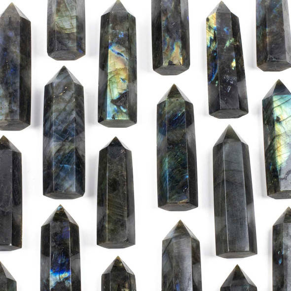 Cherry Tree Beads Labradorite Crystal Tower - approx. 3-3.5" 1 piece 