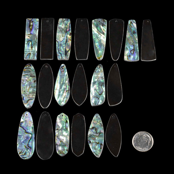 Cherry Tree Beads Abalone Paua Shell Pendant Pair - 2 pieces 