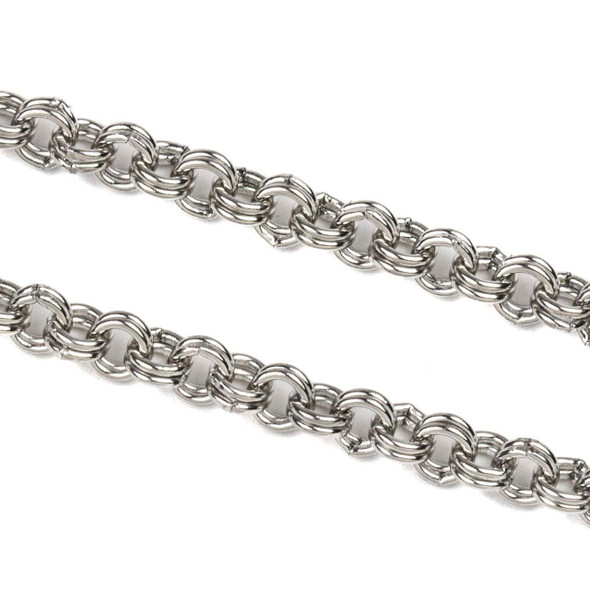 Cherry Tree Beads Silver 304 Stainless Steel 4.5mm Doubled Cable Chain - 2 meters 