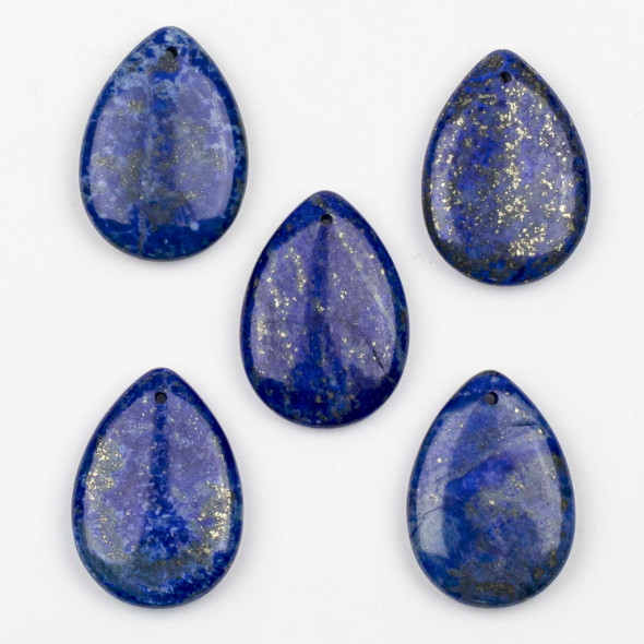 Lapis 25x35mm Top Front Drilled Teardrop Pendant  - 1 per bag