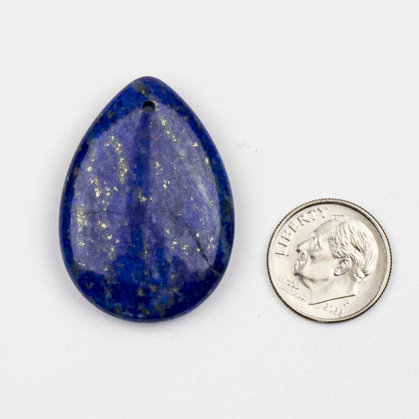 Lapis 25x35mm Top Front Drilled Teardrop Pendant  - 1 per bag