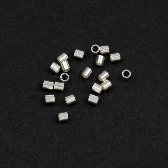 Sterling Silver Crimp Tube Beads - 2x2mm, 20 per bag