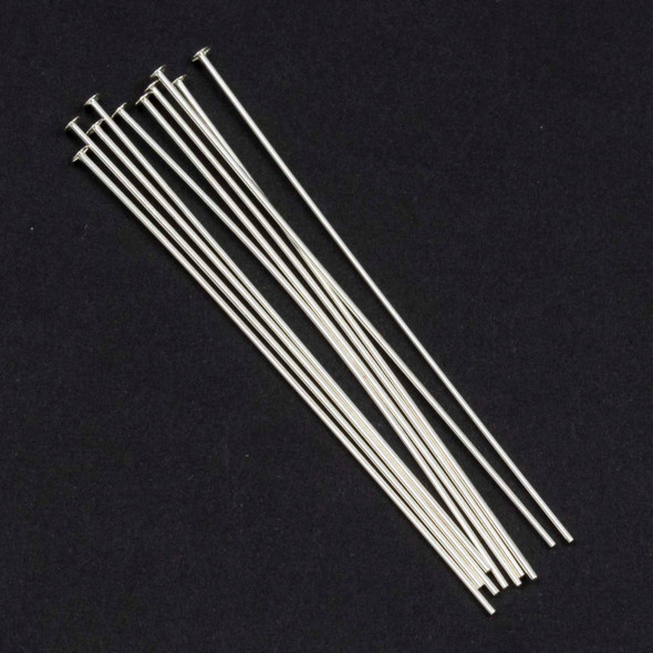 Sterling Silver Headpins - 22 gauge, 2 inch, 10 per bag