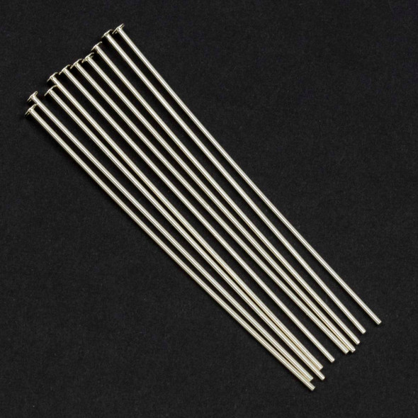 Sterling Silver Headpins - 20 gauge, 2 inch, 10 per bag