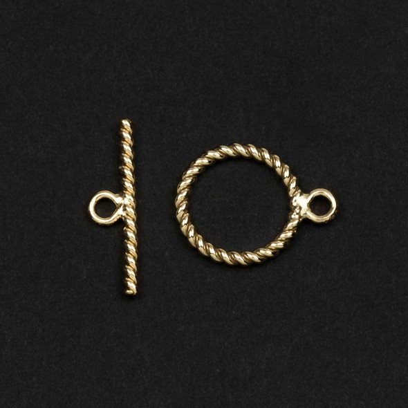 Gold Filled Twist Toggle - 11x14mm Toggle, 4x16mm Bar, 1 set