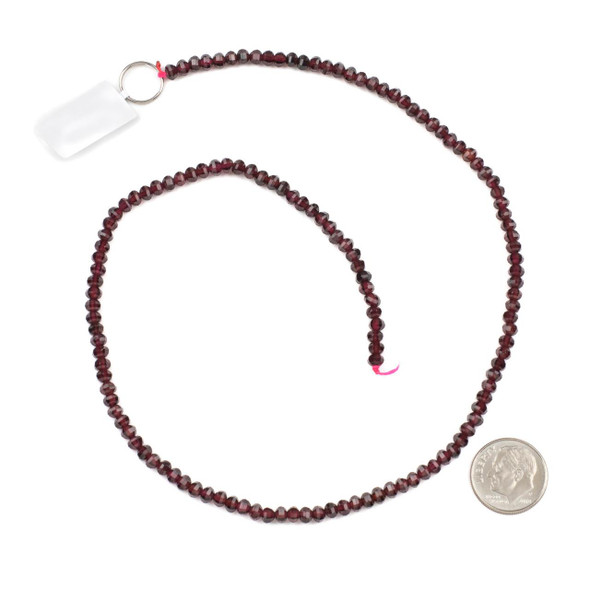 Cherry Tree Beads Garnet 3x4mm Faceted Pumpkin Beads - 15 inch strand 