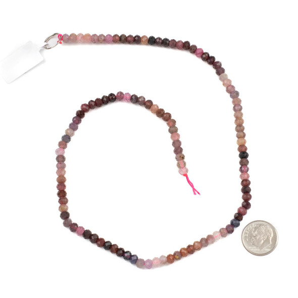 Cherry Tree Beads Multicolor Rainbow Spinel 3-4x5mm Faceted Rondelle Beads - 15.5 inch strand 