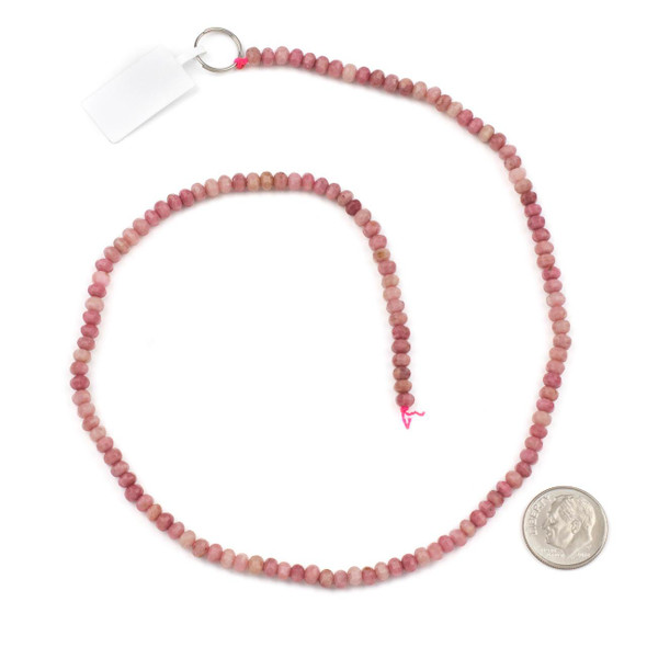 Cherry Tree Beads Rhodonite 2.5-3x4mm Faceted Pumpkin Beads - 15 inch strand 