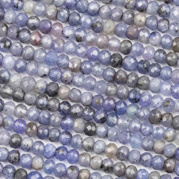 Cherry Tree Beads Tanzanite 3x4mm Faceted Rondelle Beads - 15.5 inch strand 