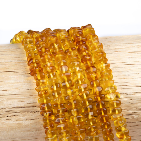 Cherry Tree Beads Yellow Amber approx. 5-8mm Chip Beads - 16 inch strand