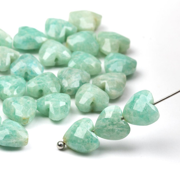 Cherry Tree Beads Natural Gemstone 8mm Faceted Heart Beads 