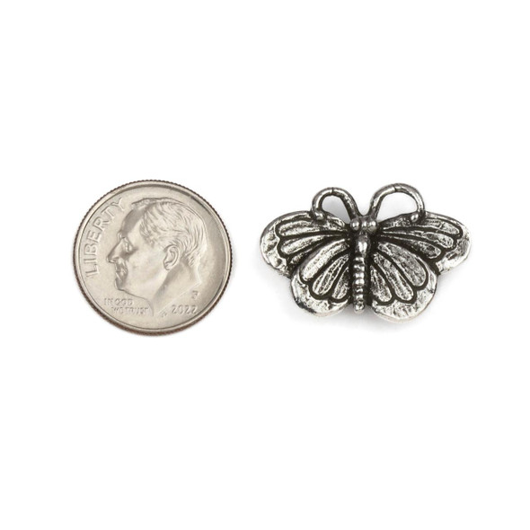  Green Girl Studios Pewter approx. 15.5x24mm Large Butterfly Button - 1 per bag 