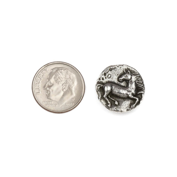  Green Girl Studios Pewter approx. 16.5mm Horse Button - 1 per bag 