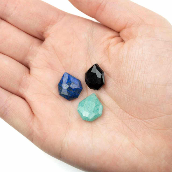 Cherry Tree Beads Natural Gemstone 13x15mm Faceted Irregular Teardrop Beads 
