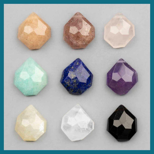 Cherry Tree Beads Natural Gemstone 13x15mm Faceted Irregular Teardrop Beads 