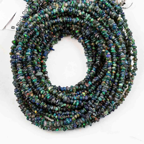 Cherry Tree Beads Black Opal 2-5mm Chip Beads - 16 inch strand 