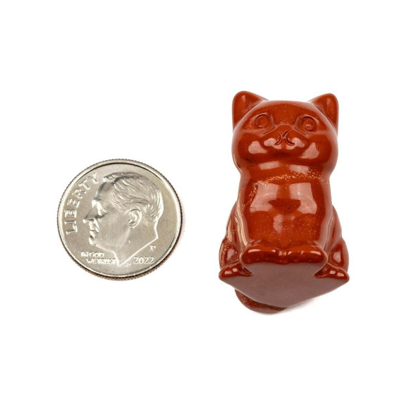 Cherry Tree Beads Gemstone Cat Specimen - approx. 18x30mm, 1 per bag 