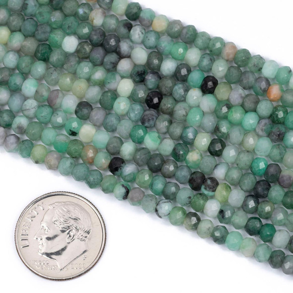 Cherry Tree Beads Emerald 3x4mm Faceted Rondelle Beads - 15 inch strand 