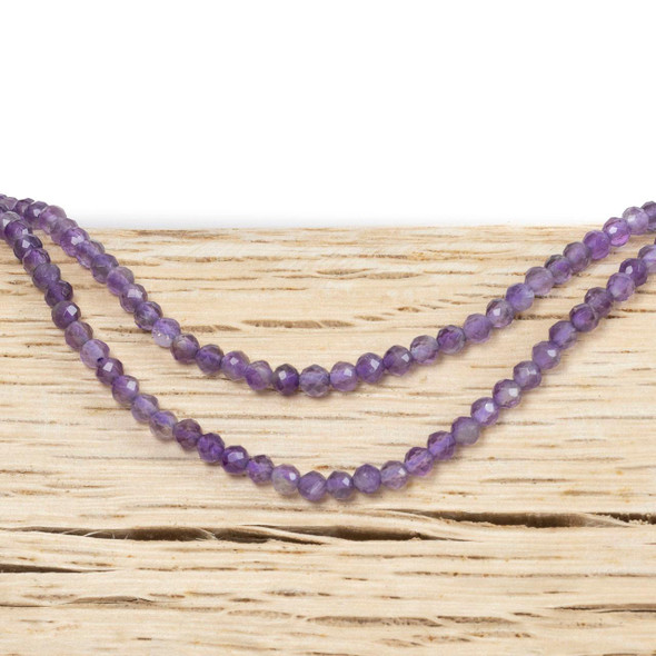 Cherry Tree Beads BOGO Amethyst 3mm Faceted Round Beads - 16 inch strand 