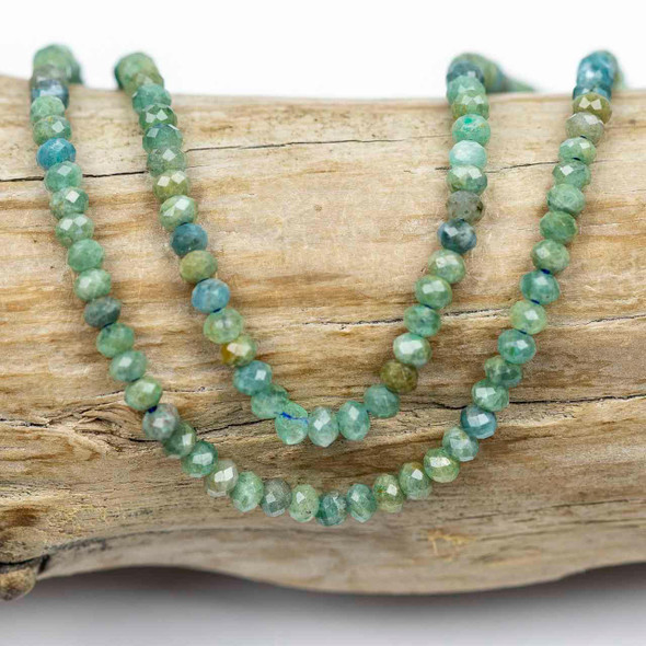 Cherry Tree Beads BOGO Apatite 3x4mm Faceted Rondelle Beads - 15 inch strand 