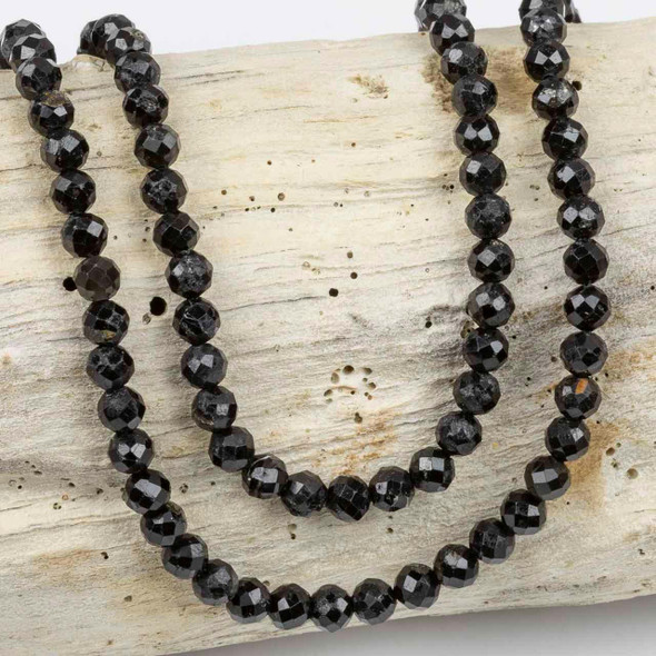 Black tourmaline bracelet beads.