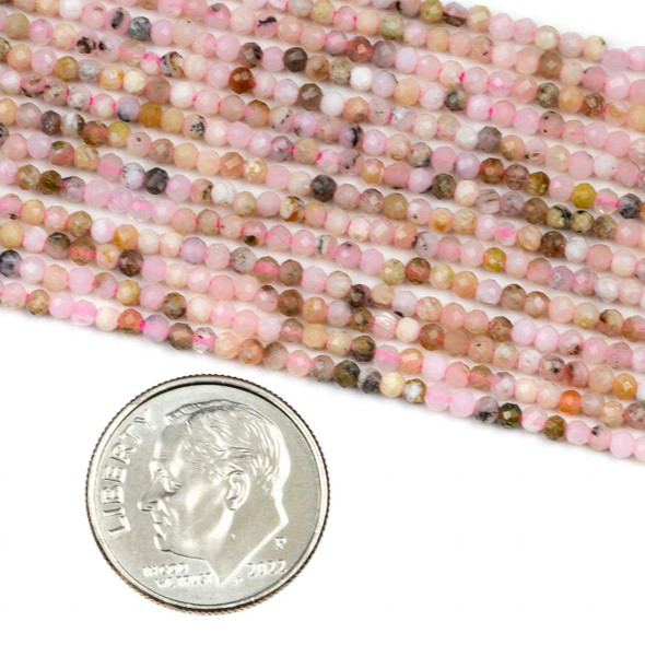 Cherry Tree Beads BOGO Pink Opal 2mm Faceted Round Beads - 15 inch strand 