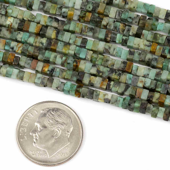 Gemstone 1.5x2.5mm Square Heishi Beads - 15 inch strand