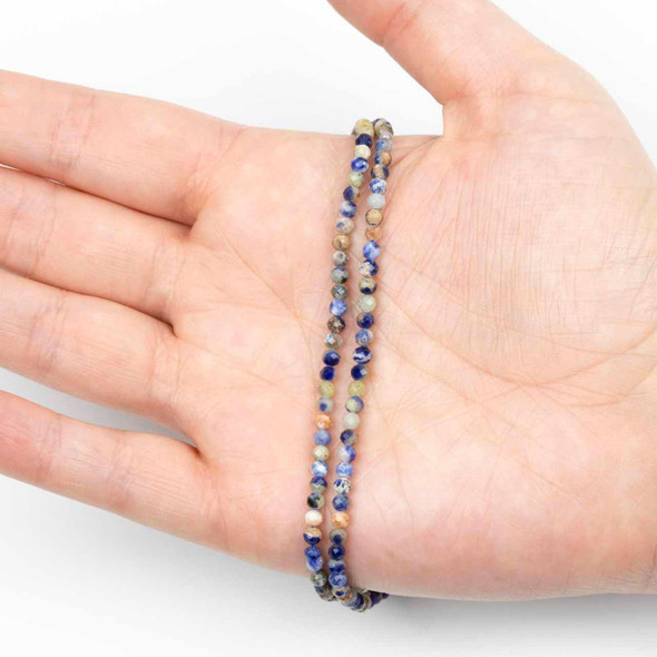 BOGO Orange Sodalite 3mm Faceted Round Beads - 15 inch strand