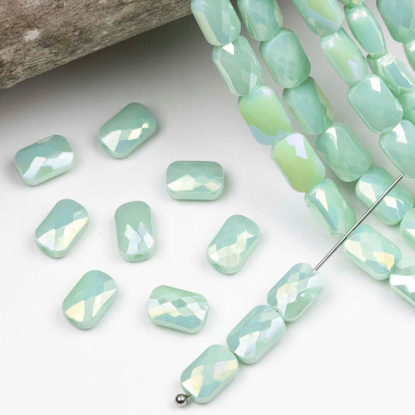 Cherry Tree Beads Crystal Beads - 6x9mm Faceted Rectangle Beads, 8 inch strand 