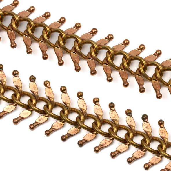 Cherry Tree Beads Brass Fishbone Chain with 2x14 Links - 1 meter 