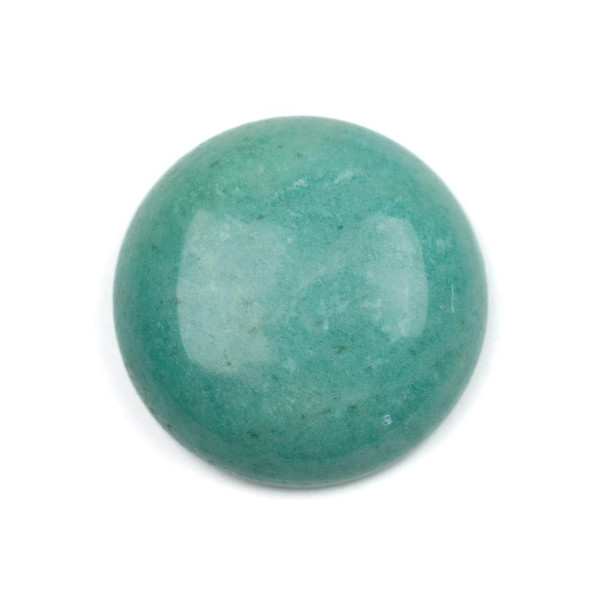 Cherry Tree Beads Russian Amazonite 20mm Coin Button Cabochon - 1 per bag 