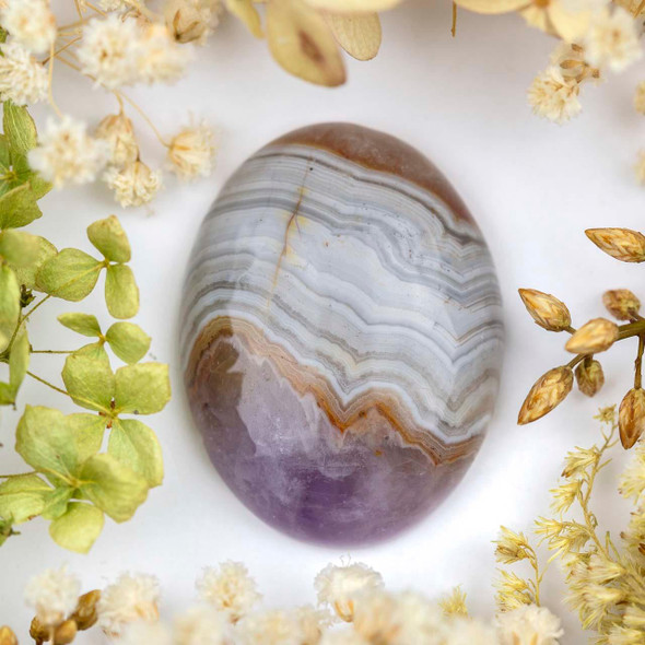 Cherry Tree Beads Amethyst Agate 30x40mm Oval Cabochon - 1 per bag 