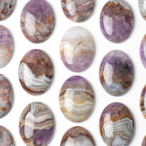 Cherry Tree Beads Amethyst Agate 30x40mm Oval Cabochon - 1 per bag 