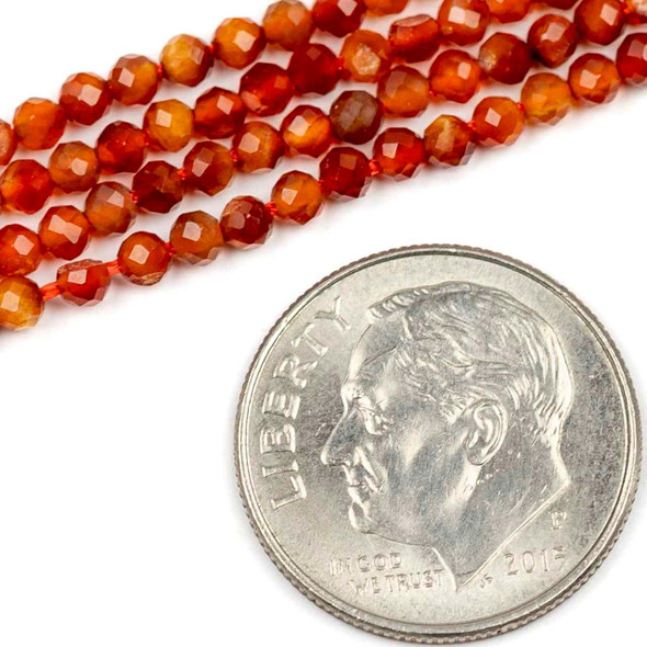 Cherry Tree Beads BOGO Red Agate 2mm Faceted Round Beads - 15 inch strand 