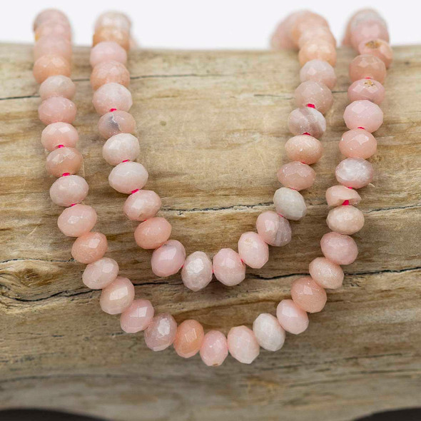 Cherry Tree Beads BOGO Pink Opal 4x5mm Faceted Rondelle Beads - 15 inch strand 