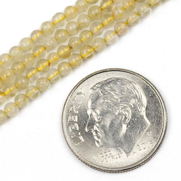 Cherry Tree Beads BOGO Rutilated Quartz 2mm Round Beads - 15 inch strand 