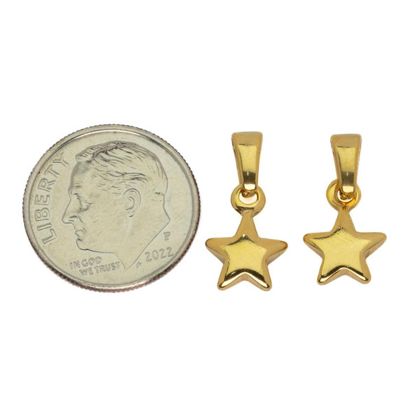 Cherry Tree Beads 304 Stainless Steel 8mm Star Charms - 2 per bag 