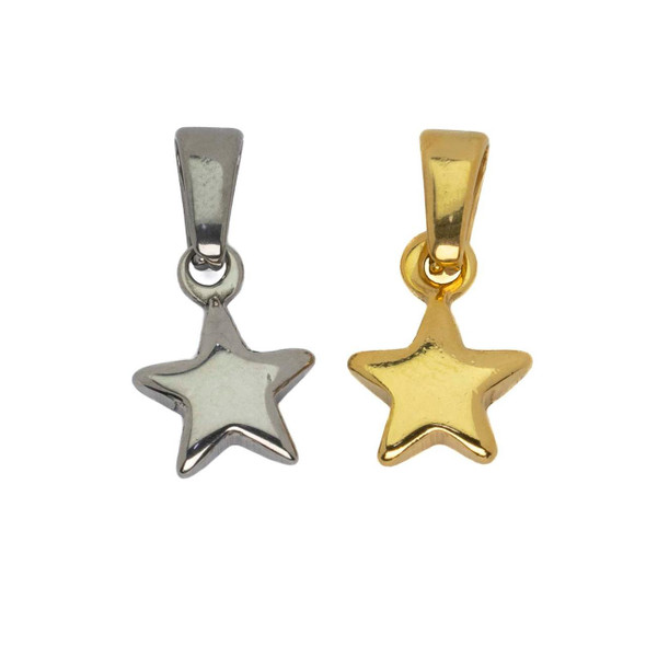 Cherry Tree Beads 304 Stainless Steel 8mm Star Charms - 2 per bag 