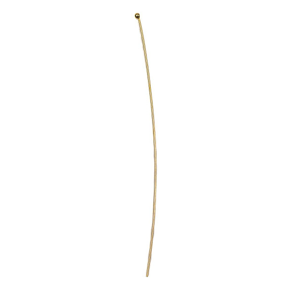 Cherry Tree Beads 14k Gold Filled 2 inch/50mm, 26 gauge Headpins/Ballpins with 1.2mm Ball - 10 per bag 
