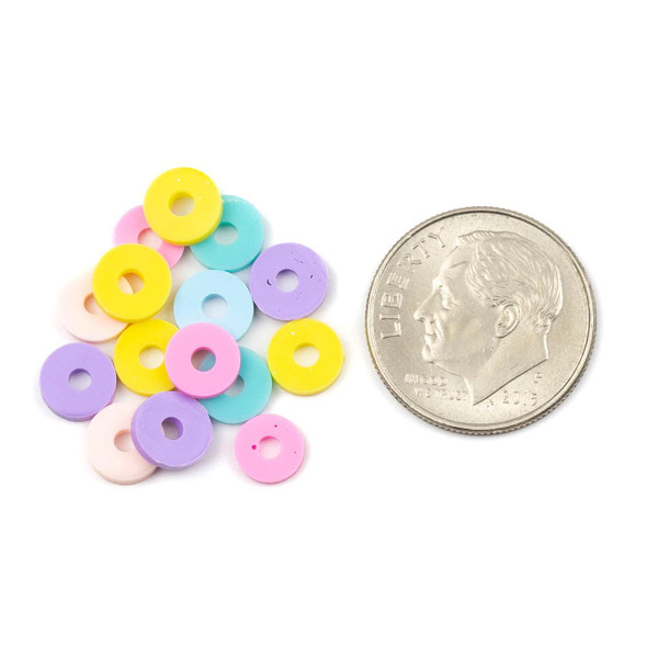 Cherry Tree Beads Polymer Clay 1x6mm Heishi Beads - Candy Necklace Mix #EF57, 16 inch strand 