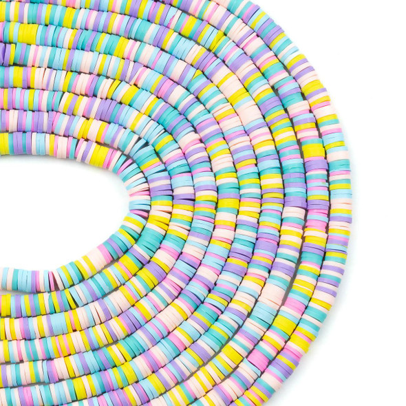 Cherry Tree Beads Polymer Clay 1x6mm Heishi Beads - Candy Necklace Mix #EF57, 16 inch strand 
