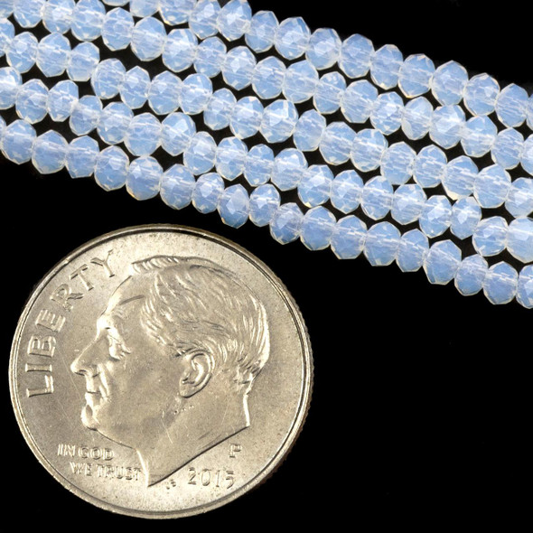 Cherry Tree Beads Crystal Beads - approx. 2x2.5mm Opalite Faceted Rondelles, 15 inch strand