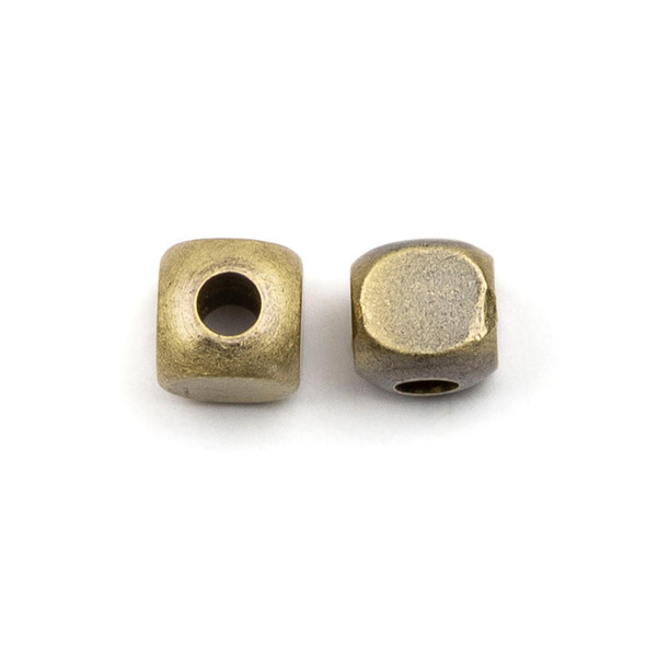 Cherry Tree Beads Brass 4mm Cube Beads - 24 per bag 