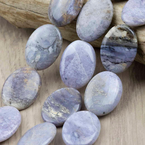 Cherry Tree Beads Special Gems - Purple Agate 25x34mm Oval Beads - 16 inch strand 