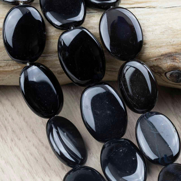 Cherry Tree Beads Special Gems - Onyx 22x30mm Oval Beads - 16 inch strand 