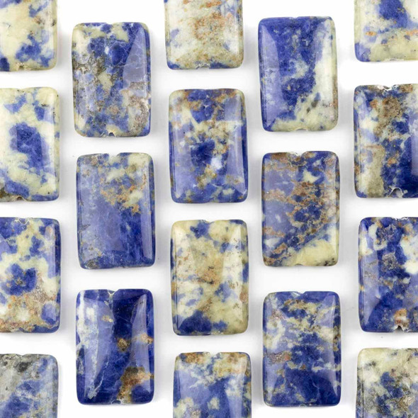 Cherry Tree Beads Special Gems - Sodalite 20x30mm Rectangle Focals - 4 per bag 