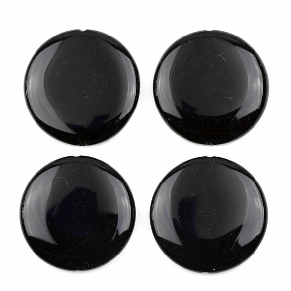 Cherry Tree Beads Special Gems - Onyx 35mm Coin Focals - 4 per bag